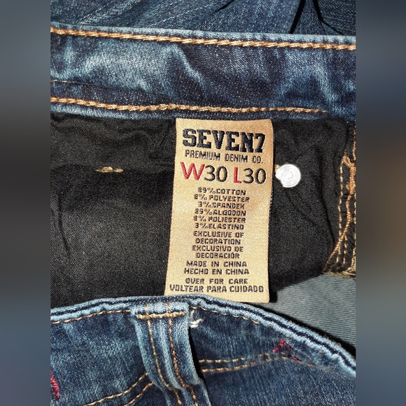 Men’s Seven7 Jeans size 30/30 slim straight fit excellent used condition - Picture 9 of 11
